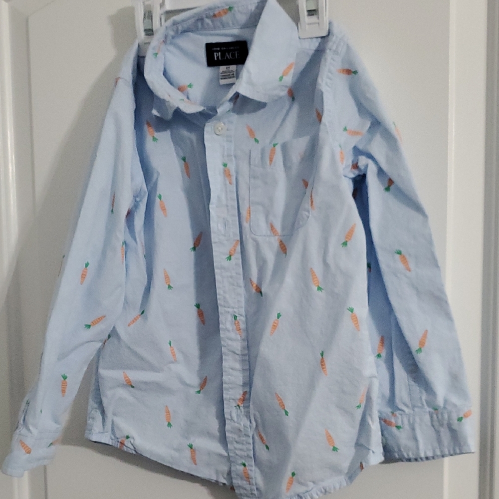 The Children's Place Blue and Orange Button Down Shirt